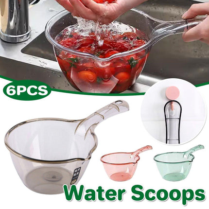 6pcs Household Kitchen Plastic Ladles Durable Cooking Utensils for Soup Serving
