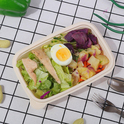 50pcs Eco Friendly Corn Starch Lunch Box Degradable Takeout Bento Container