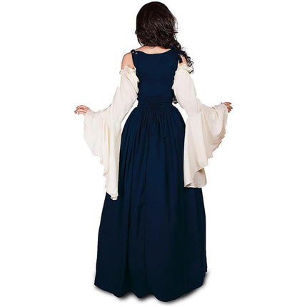 Halloween Costume Amazon Explosions European And American Square Collar Bundle Waist Medieval Renaissance Retro Dress