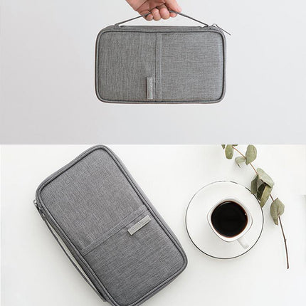 Waterproof Passport Holder Travel Document Wallet RFID Bag Family Case Organizer L - Aimall