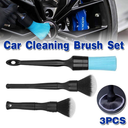 3PCS Car Cleaning Brush Car Detailing Brushes Kit For Dashboard Air Conditioner