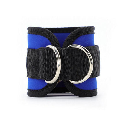 2PCS Weight Lifting Ankle D-Ring Strap Pulley Cable Kickbacks Attachment Gym Leg - Aimall