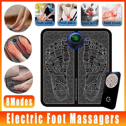Electric Foot Massager Pad USB Rechargeable Home Foot Massage Device Pain Relief