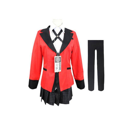 Kakegurui Compulsive Gambler Yumeko Jabami Cosplay Costume High School Uniform AU - Aimall