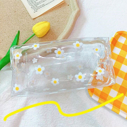 2PCS Large Capacity Transparent PVC Travel Bag Women Portable Wash Storage Bag