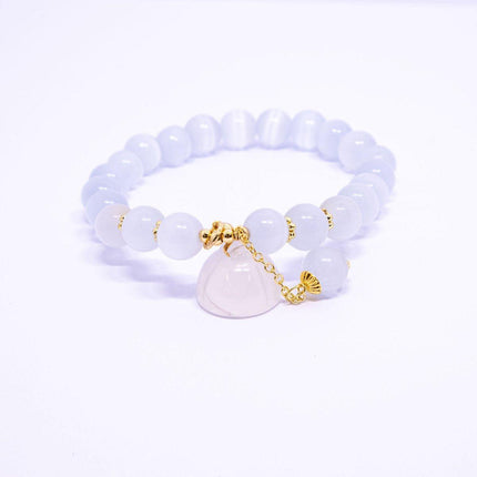 Beaded Bracelet Women Peace Buckle Lotus Pendant Beads Bracelet Hand Jewelry