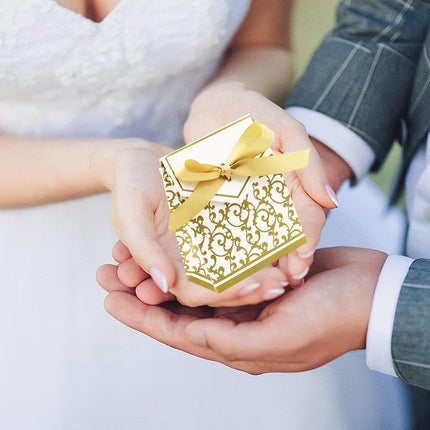 100pcs European Wedding Candy Boxes Dream Paper Box Favour Treat Packaging