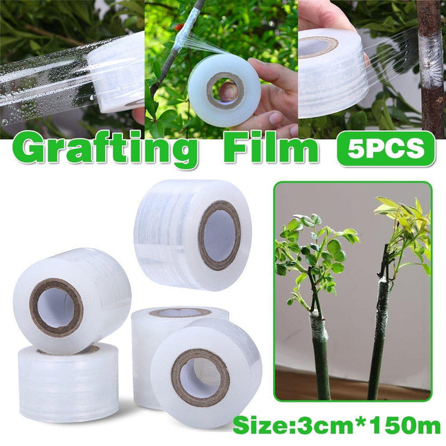 5pcs Self-Adhesive Grafted Fruit Tree Wrap Film Plastic Tape Gardening Tools