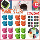 16 Magnetic Clips Fridge Strong Magnet Metal Clamp Note Photo Hanger Holder Hook - Aimall