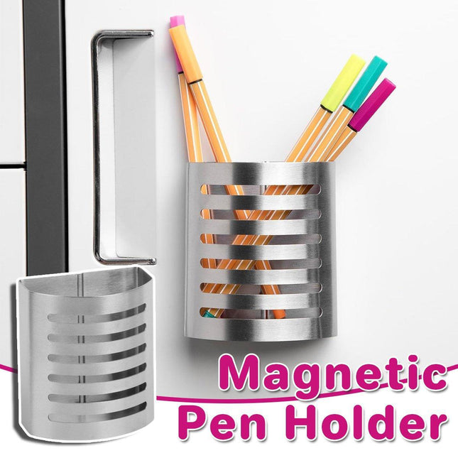 Creative Stainless Steel Student Pen Holder Multifunctional Stationery Organizer