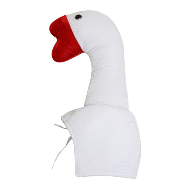Funny Big White Goose Headgear Costume Hat Quirky Party Props Animal Cosplay