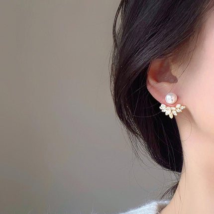 Vintage Faux Pearl Stud Earrings Fashion Jewelry Elegant Retro Earring