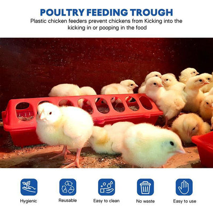 30cm Feeder Storage Trough Quail Drinker Plastic Wild Stable Chick Birds Pigeons - Aimall