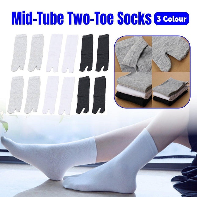 Two Toe Socks Japan Style Clog Props Hotel Bath Spa Socks Comfortable Tube Fit