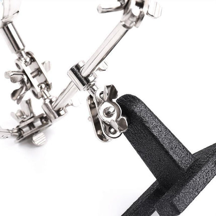 Helping 3rd Hand Soldering Iron Hobby Tool Vise Clamp Magnifying Glass + Station - Aimall