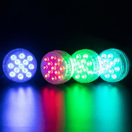 Underwater Waterproof RGB LED Lights Submersible Aquarium Pool Pond Lamp Remote - Aimall