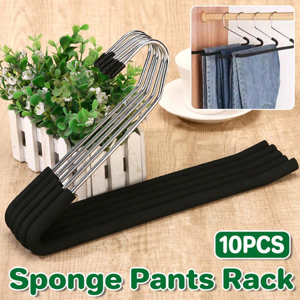 10pcs Non-slip Trouser Rack Multifunctional Pants Hanging Holder Clothes Hanger