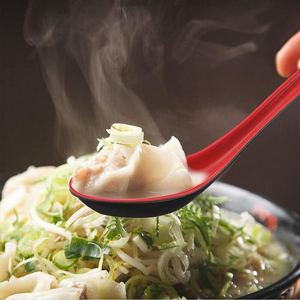10PCS Soup Ramen Spoons Asian Chinese Japanese Utensils Long HandleHook Flatware - Aimall