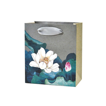 50pcs Blue Vintage Lotus Jewelry Box Paper Packaging Gift Boxes for Jewelry