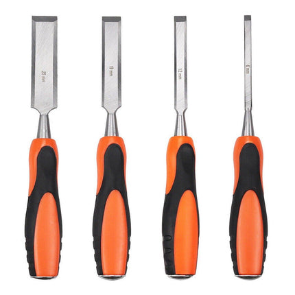4PCS Woodworking Chisel Set Manual Carving Tools for Wood Craft DIY Projects