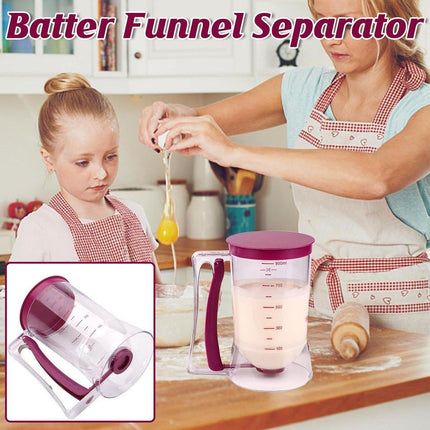 900mL Batter Dispenser Waffle Kitchen Measuring Cupcake Pancake Baking Tool Cup