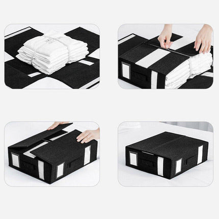 Fabric Storage Box Set Bedding Organizer Closet Blanket Quilt Storage Containers