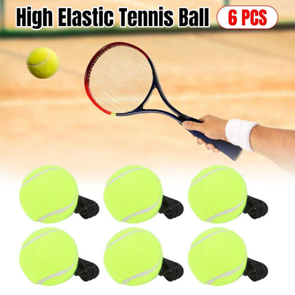 6PCS Tennis Trainer Rebound Ball Training Single Player Practice Equipment