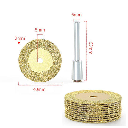 6PCS Diamond Cutting Discs with Mandrel for Rotary Tools - Mini Rotary Cutting Set