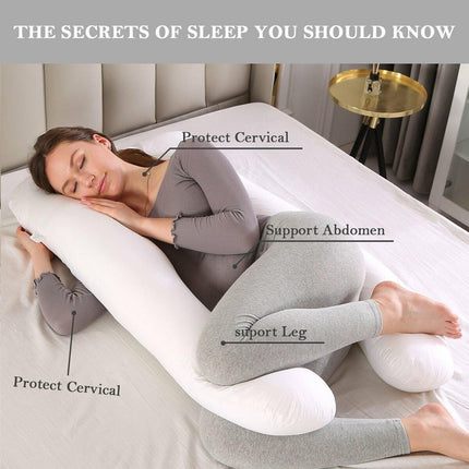 U-shaped All-Cotton Maternity Pillow Multifunctional Lumbar Side Sleep Cushion