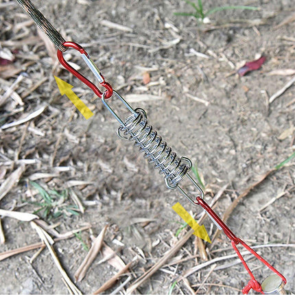 1-15PCS Outdoor Camping Tent Spring Wind Rope Buckle Fix Hook Buckles Silver Red