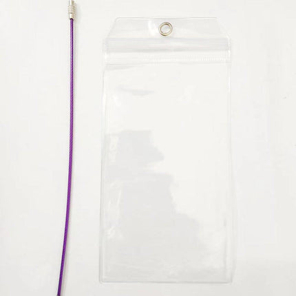 2/10PCS Cruise Ship Luggage Tags Holders Zip Pouch Keyring Steel Wire Cable