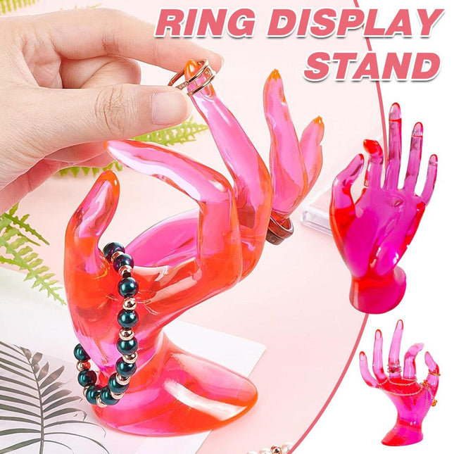 Plastic Ring Display Rack Jewelry Hand Mold Stand for Rings Accessories Display