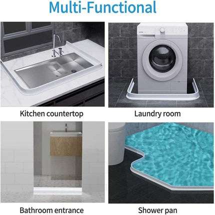 100-300CM Silicone Shower Water Barrier Bathroom Waterproof Strip Self-Adhesive