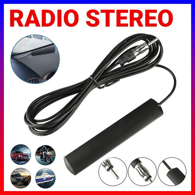 Hidden Antenna Radio Stereo AM FM Stealth for Vehicle Car Truck Black - Aimall