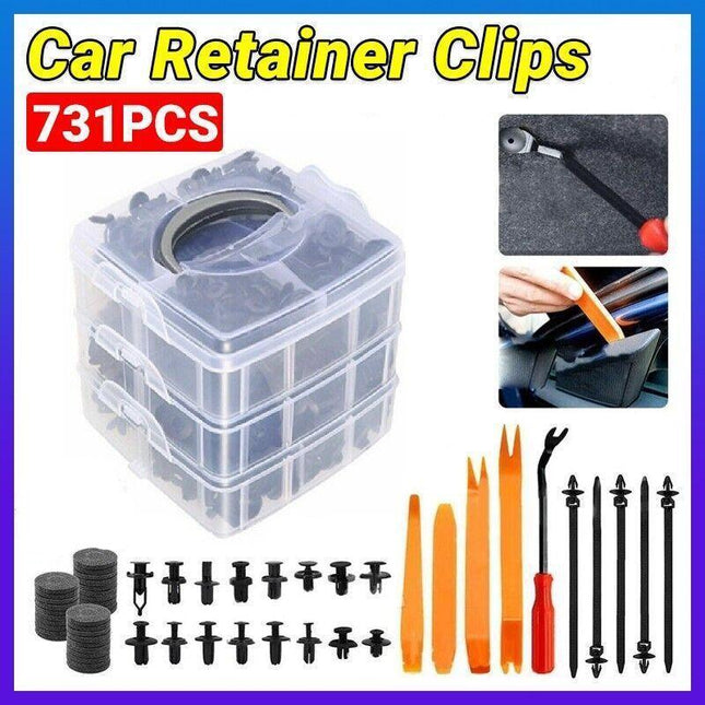 731X Car Trim Body Clips Kit Rivets Retainer Auto Panel Bumper Plastic Fastener - Aimall