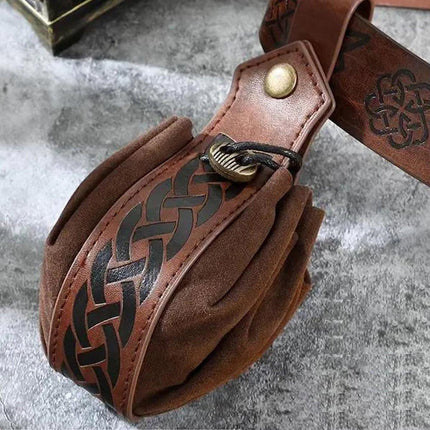 Medieval Satchel Vintage Leather Knight Belt Bag Handmade Accessories for Men