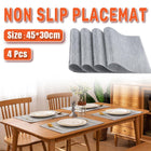 4PCS PVC Braided Placemat Heat Insulation Mat Home Non-slip Waterproof Coaster