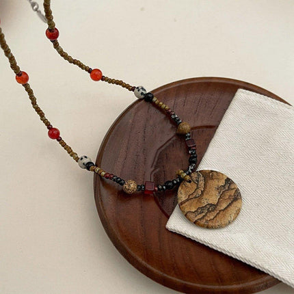 Bead Hoisting Clavicle Chain Fashion Necklace Mori Style Sweater Jewelry