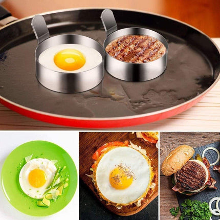 4pcs Stainless Steel Round Egg Omelette Mould Frying Ring Pancake Maker Tool