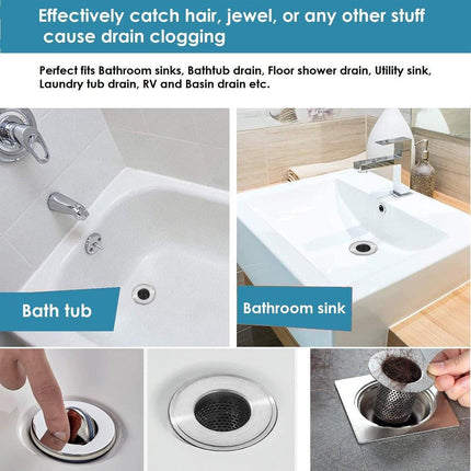 Bathroom Floor Drain Filter Anti-Blocking Hair Catcher Shower Sink Mesh Basket
