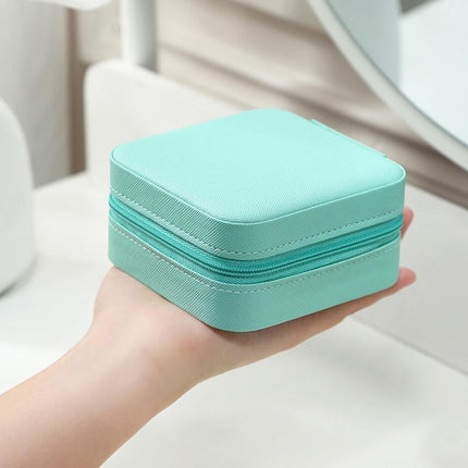 Travel Jewelry Organizer Box Portable Leather Storage Ornaments Ring Earrings