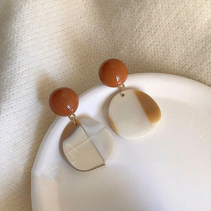 Elegant Vintage Mocha Latte Brown Dangle Earrings Women Girls Boho Fashion