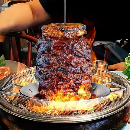 Stainless Steel Vertical Skewer Grill Pan Barbecue Kebab Rack Grill Cooking Tool