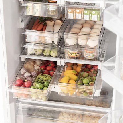2 Pack Fridge Crisper Drawer Storage Boxes Food Organizer for Fresh Produce