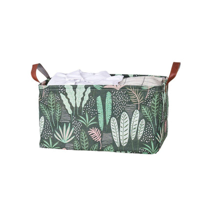 2pcs Foldable Cotton Linen Storage Baskets Home Organizer Box Office Supplies