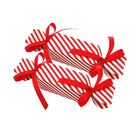 50PCS Candy Shape Christmas Gift Box Red Stripes Wedding Gift Storage Case Decor