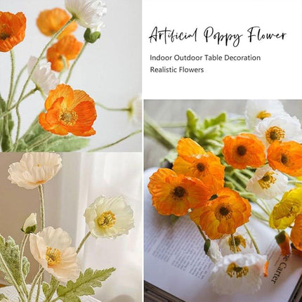 10pcs Artificial Yume Silk Flocking Flowers for Home Wedding Party Decoration