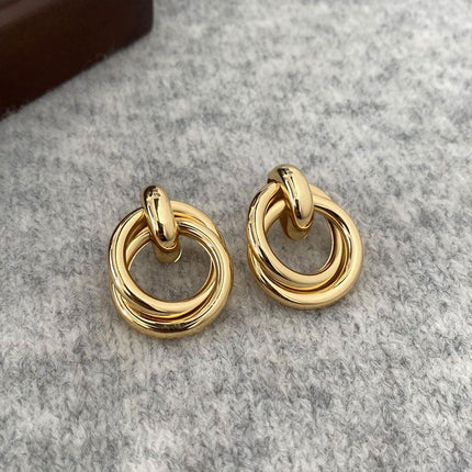Simple Geometric Knot Earrings Fashion Jewelry Women Elegant Accessories