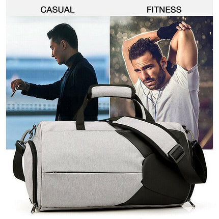 Gym Duffel Bags 30L Canvas Travel Bag Waterproof Fitness Shoes Compartment Shoe - Aimall