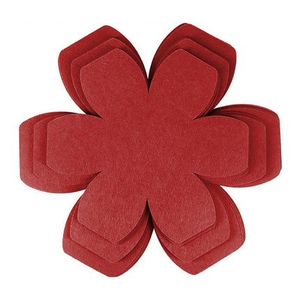 12pcs Thickened Felt Placemats Pan Mats Heat Insulation Flower Shaped Coasters
